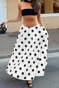 Polka Dot Swing Midi Skirt