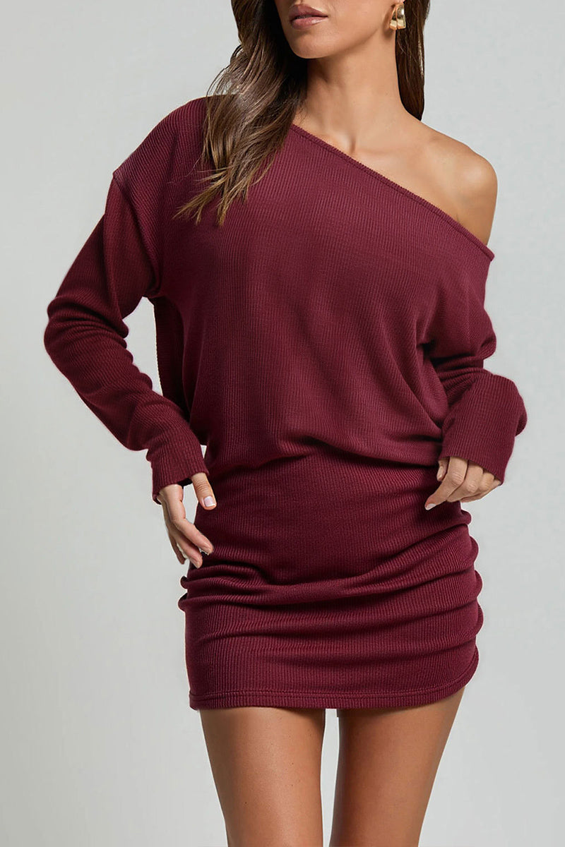 Off-Shoulder Casual Mini Dress