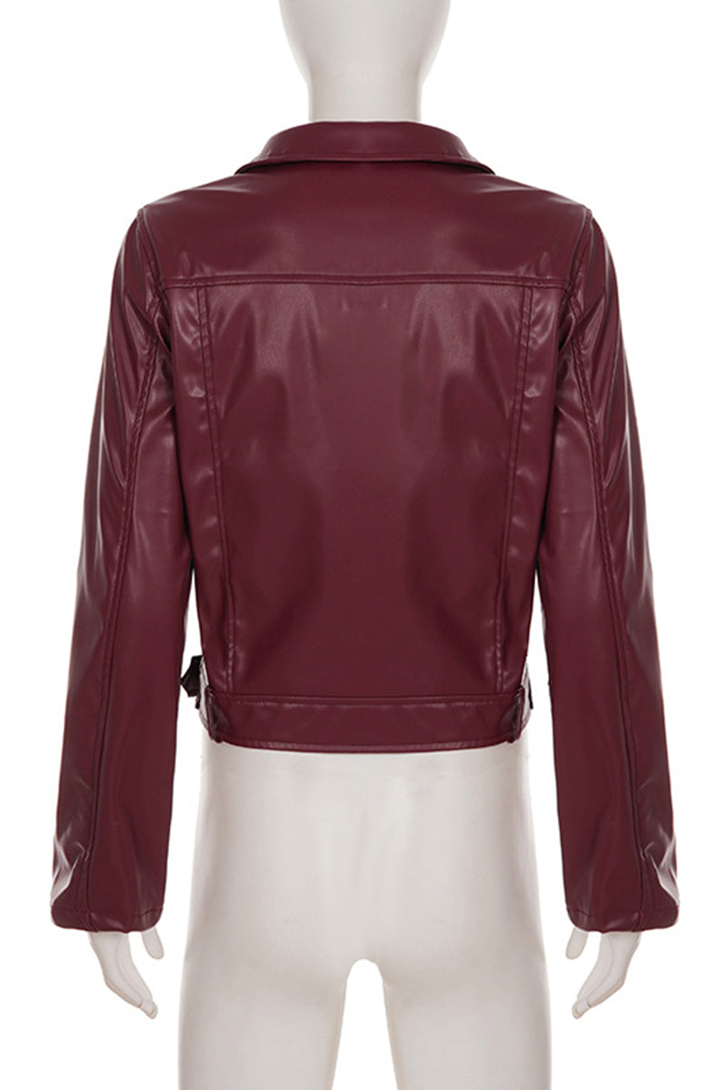 Chic Belted Moto Jacket