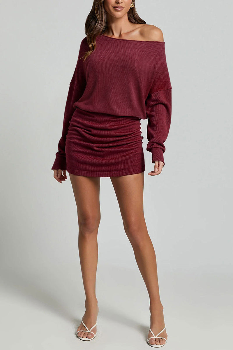 Off-Shoulder Casual Mini Dress