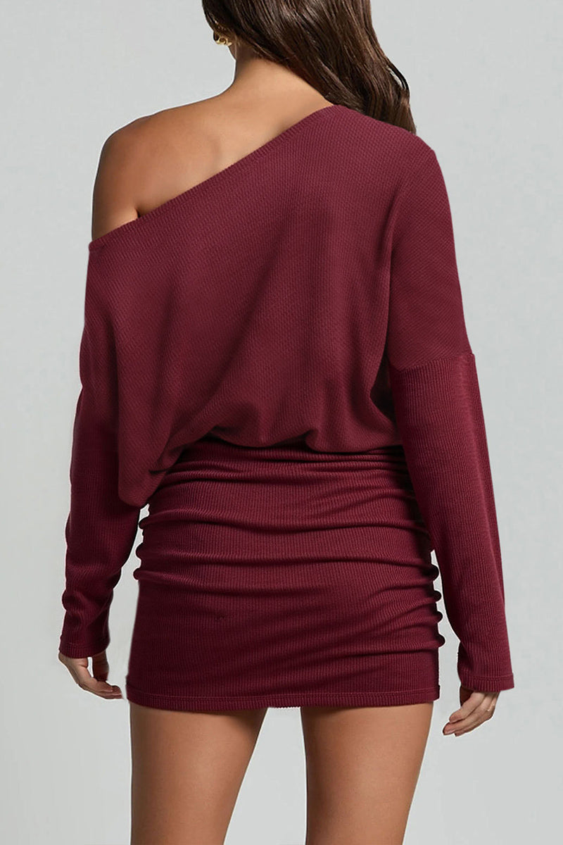 Off-Shoulder Casual Mini Dress