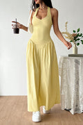 V-Neck Halter Casual Maxi Dress